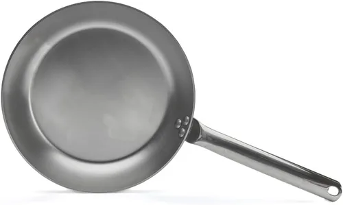Vista 4 de De Buyer 5130.28 Carbone Plus - Sartén redonda con mango de acero inoxidable, 11.0 in de diámetro