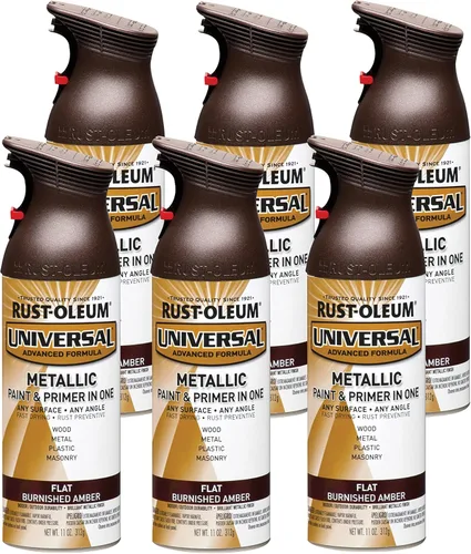Vista 132 de Rust-Oleum 267298-6PK Pintura en aerosol martillada universal para todas las superficies, 12 onzas, blanco, paquete de 6