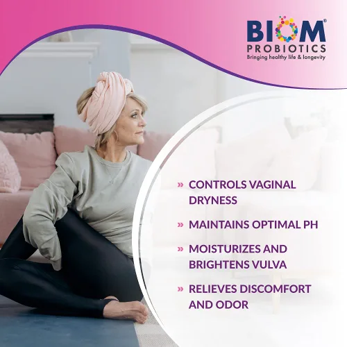 Vista 3 de Biom Probiotics VagiBiom Vaginal External Gel: Hyaluronic acid Glutathione. Moisturize tissues; lightens vulvar darkening. Naturally Controls