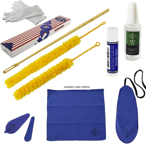 Kit de limpieza para el cuidado del limpiador de flauta, kit de mantenimiento, aceite clave, grasa de corcho, hisopo, paño de limpieza, cepillo de