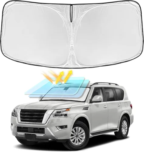 Vista 159 de Parasol para parabrisas de 4 capas, ajuste personalizad, tela 240T, plegable, bloquea los rayos ultravioletas, accesorios de automóvil