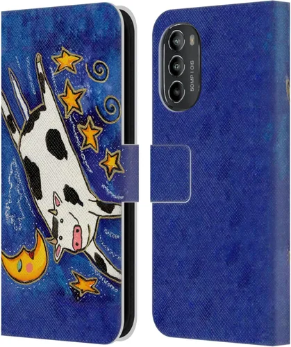 Vista 9 de Head Case Designs Officially Licensed Wyanne Blue Watercolour Bear Animals 2 Leather Book Wallet Case Cover Compatible with Motorola Moto G82 5G