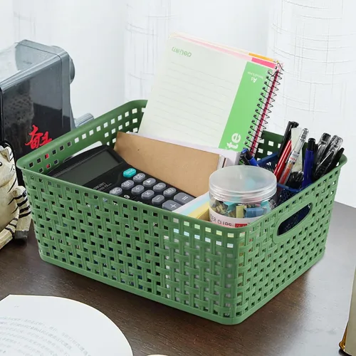 Vista 5 de Taysisiter - Cesta de almacenamiento de plástico, 4 paquetes