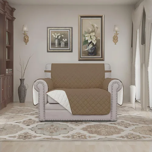 Vista 762 de Easy-Going - Funda reversible para sofá reclinable, resistente al agua, protector de muebles con correas elásticas, para mascotas y niños