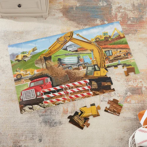 Vista 10 de Melissa & Doug, rompecabezas Building Site (48 piezas, 2 x 3 pies de largo).
