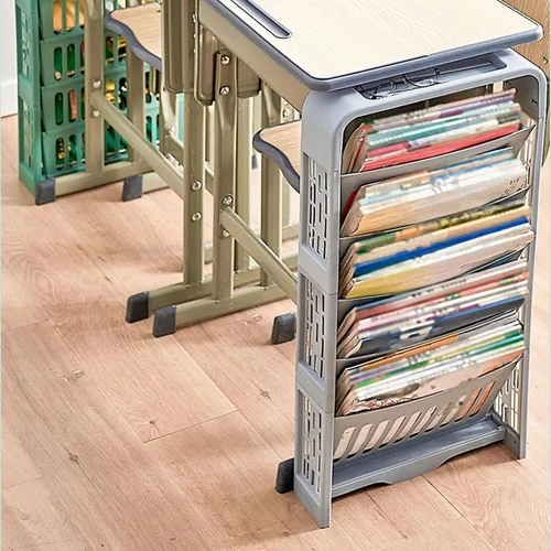 Vista 2 de Yosoo Estantería industrial movible, estante para libros de 5 niveles, gran capacidad, compacto, resistente, carrito de utilidad, almacenamiento