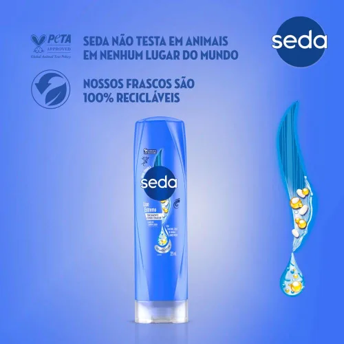 Vista 6 de Linha Liso Extremo Seda - Condicionador 11.0 fl oz - (Seda Extreme Straight Collection - Acondicionador 11 fl oz)