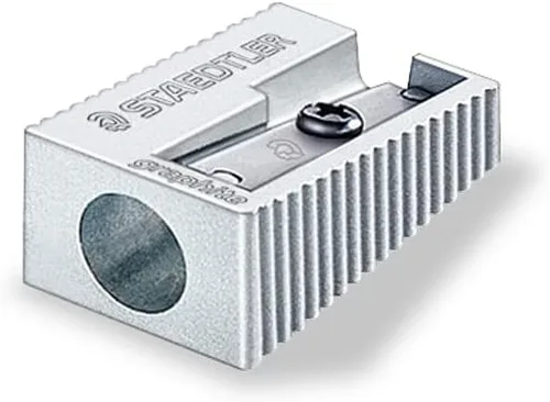 Vista 5 de Set de lápices de dibujo Staedtler Mars Lumograph de grafito, 6 grados (6B, 4B, 2B, B, HB, 2H), mini goma de borrar Mars de plástico, sacapuntas