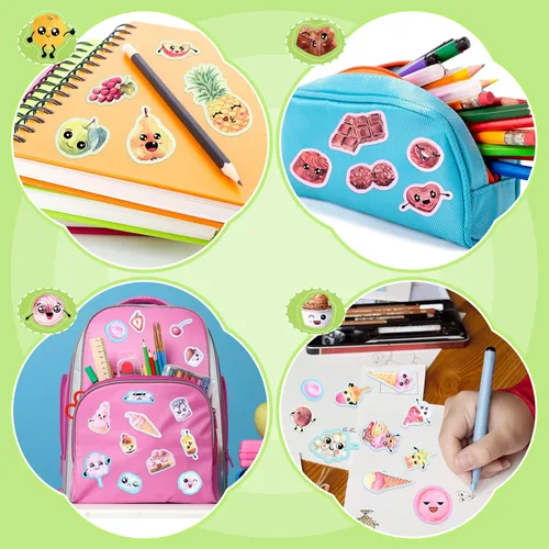 Vista 7 de 36 hojas de 588 calcomanías malolientes para rascar y oler, 9 aromas diferentes para oler frutas y alimentos, calcomanías de recompensa