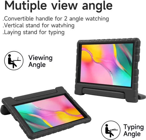 Vista 3 de Funda para niños para Samsung Galaxy Tab A 10.1 (2019) Modelo SM-T510/T515, a prueba de golpes, funda protectora de EVA con mango convertible