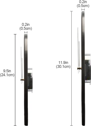 Vista 9 de Acrylic Clock Retro Blue White Roses 11.9 Inch Round Wall Clock for Garage Workshop Silent Art for Bathroom Living Room Farmhouse