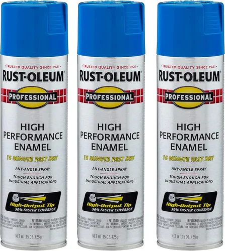 Vista 29 de Rust-Oleum 7515838 Pintura en aerosol de esmalte profesional de alto rendimiento, 14 onzas, aluminio