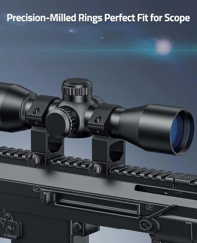 Vista 6 de CVLIFE Anillos de alcance de 1 pulgada - Montaje de alcance para rieles de cola de milano y Picatinny - 2 piezas