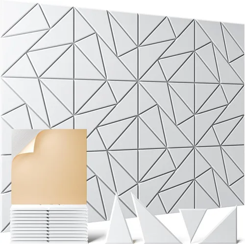 Vista 22 de Paquete de 12 paneles acústicos, paneles acústicos de 12 x 12 x 0.4 pulgadas, paneles de espuma a prueba de sonido para paredes, paneles de sonido