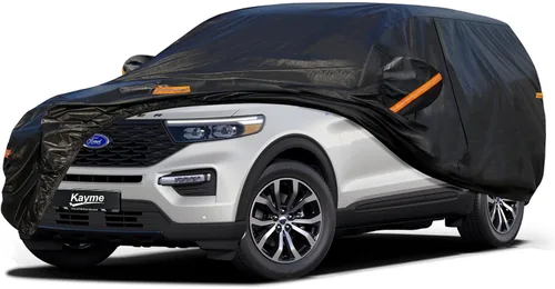 Vista 26 de Kayme - Cubierta impermeable resistente de 7 capas para camioneta, apta para todo clima, protección para exteriores contra lluvia y rayos UV, ajuste