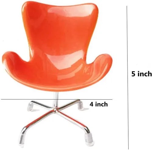 Vista 2 de Silla de erizo mini asiento giratorio de plástico, juguetes para animales pequeños, decoración de hábitat, accesorios de jaula, suministros