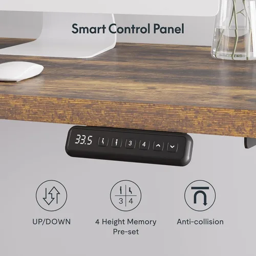 Vista 79 de FLEXISPOT Escritorio de esquina profesional con motor dual en forma de L, escritorio eléctrico de pie, escritorio de pie con altura ajustable, mesa