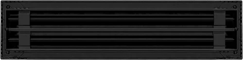 Vista 2 de BUILDMART - Cubierta de ventilación de CA moderna de 16 x 4 - Ventilación decorativa de aluminio negro - Difusor de ranura lineal estándar - Rejilla