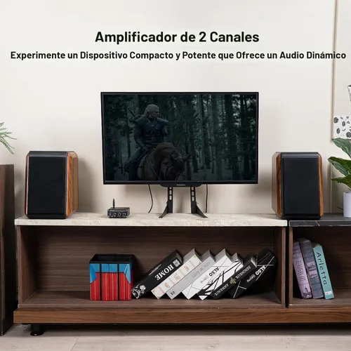 Vista 7 de Fosi Audio BT20A - Amplificador estéreo Bluetooth, amplificadores de componentes de audio para el hogar de 2 canales para altavoces pasivos, mini