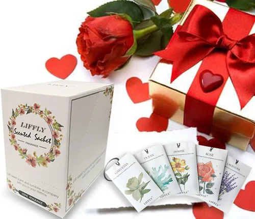 Vista 8 de 14 paquetes de sobres perfumados para cajones y armarios, 14 cajas de regalo de aromas diferentes