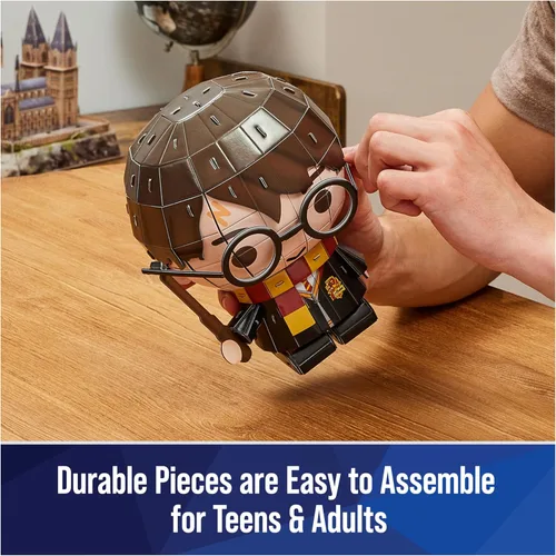 Vista 5 de 4D Build, Kit de modelo de rompecabezas 3D de personajes de Harry Potter, 87 piezas, regalos de Harry Potter, decoración de escritorio, juguetes