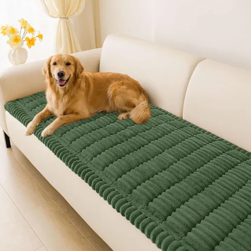 Vista 12 de hyha Funda para sofá de perros, lavable, antideslizante, mullida y apta para mascotas para sofá de 3 cojines, funda gruesa y suave, protector