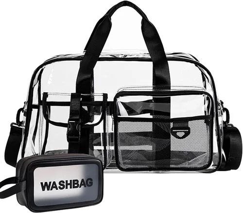 Vista 20 de Bolsa de Gimnasio Pequeña para Mujer, Bolsa de Lona de Viaje, Bolsa de Fin de Semana con Compartimento para Zapatos