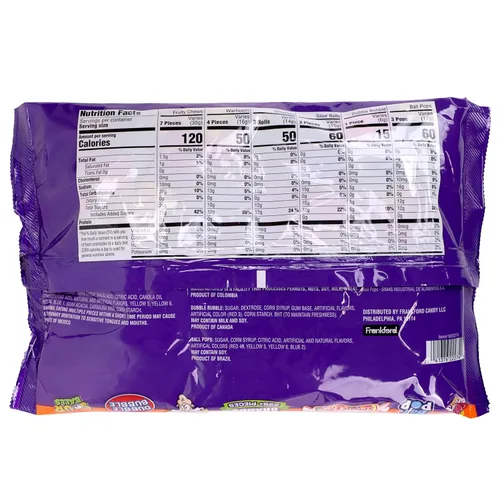 Vista 2 de Frankford Mega Variety - Bolsa de dulces a granel de 2.5 libras con ojivas, masticables afrutados, bolas ácidas, paletas, goma de mascar doble