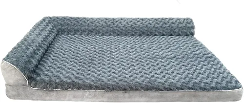 Vista 9 de Cama ortopédica para perro con almohadas, 2 piezas, sofá grande de espuma viscoelástica para perros medianos y grandes, funda impermeable lavable