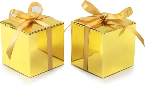Vista 28 de COTOPHER 60 cajas de regalo pequeñas, cajas de regalo de 2 x 2 x 2 pulgadas, cajas de regalo de papel con cintas, caja de dulces para regalos