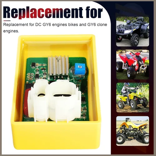 Vista 6 de Caja ajustable de alto rendimiento de 6 pines DC CDI GY6 50cc - 90cc 110cc 125cc 150cc 200cc 250cc Scooter ATV Go Kart ciclomotor Quad Dune Buggy