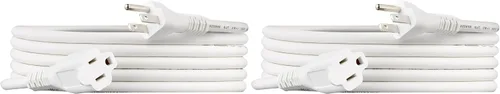 Vista 6 de Yaxa Basics Cable de extensión, 10 pies, extensor de tomacorriente de 3 clavijas, cable de extensión para interiores, 13 amperios, 125V, blanco