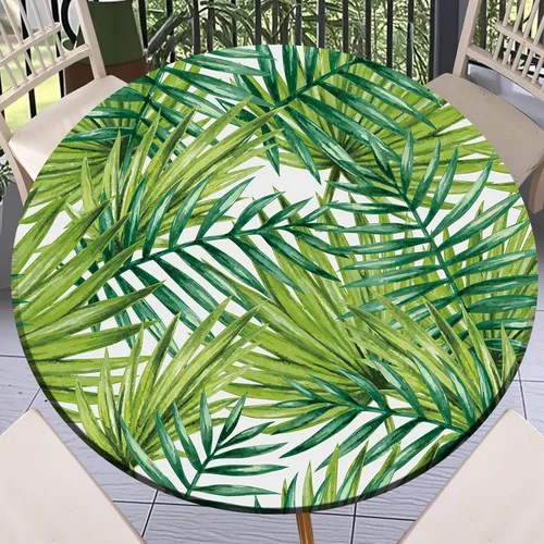 Vista 29 de Round Fitted Tablecloth with Elastic Outdoor Table Cover Round Elastic Tablecloths for Tables Waterproof Wipeable Table Cloths for