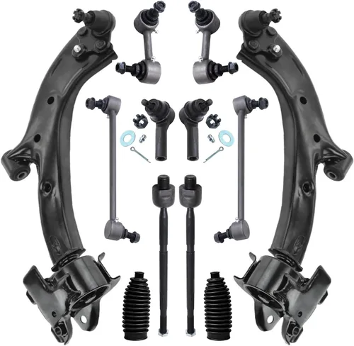 Vista 117 de Detroit Axle - Kit de suspensión completo de 12 unidades para Dodge Ram 1500 4x4 solamente - 2 brazos de control superiores y rótulas, 2 rótulas