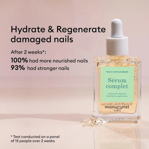 Vista 5 de Manucurist Healthy Glow Duo - Active Glow Raspberry (rosa) Cuidado del esmalte de uñas reparador y suero completo de uñas y cutículas, esmalte