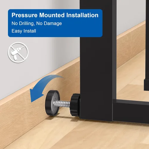 Vista 5 de Puerta de bebé de 29 a 40 pulgadas para puertas y cochecitos, puerta de perro de cierre automático para interiores para escaleras, puerta de bebé