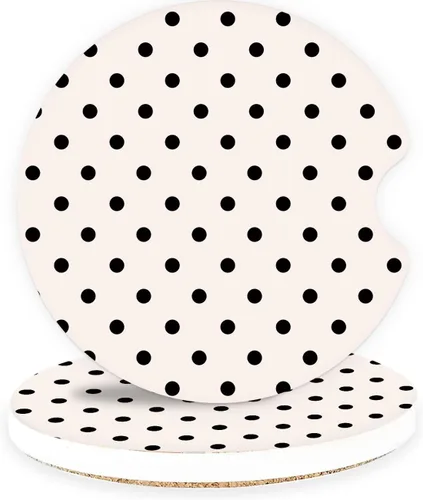 Vista 35 de Posavasos absorbentes para automóvil, paquete de 2 unidades para portavasos (beige)