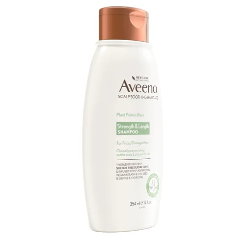 Vista 6 de Aveeno Champú de mezcla de proteínas vegetales para cabello fuerte y saludable, 12 onzas líquidas