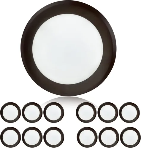 Vista 9 de TOPELER Luz de disco LED de bronce de 6 pulgadas, luz de techo empotrada de 15 W, 1000 lm, luz de disco empotrada de perfil bajo regulable, 3000k