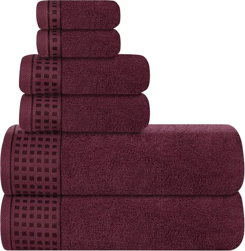 Vista 71 de GLAMBURG Juego de 2 toallas de baño de gran tamaño 100% algodón de 28 x 55 pulgadas, ultra suaves, altamente absorbentes, compactas, de secado