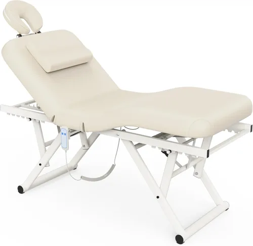 Vista 15 de pouseayar Mesa de masaje ajustable con almohada facial y reposacabezas, resistente y sólida, silenciosa y fácil de ajustar para mesa de tratamiento