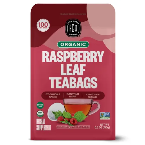 Vista 32 de FGO Té orgánico de Ashwagandha, 100 unidades, bolsitas de té de hierbas ecológicas, bolsa resellable, sin cafeína, el embalaje puede variar