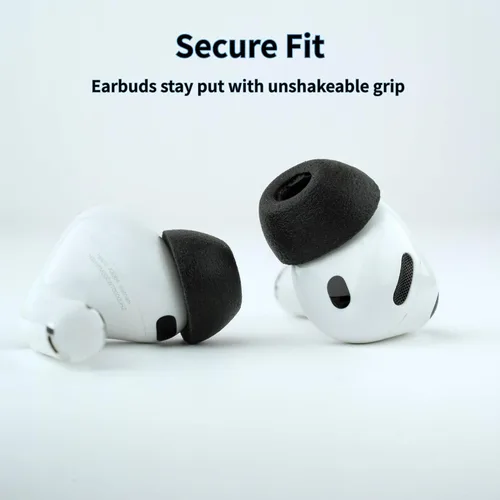 Vista 4 de Comply TrueGrip Almohadillas de repuesto premium de espuma viscoelástica para auriculares Apple AirPods Pro Gen 3 Comodidad duradera, ajuste