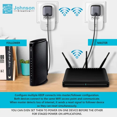Vista 6 de MAX Router Rebooter, dispositivo de restablecimiento Wi-Fi, monitorea la conectividad y se restablece cuando sea necesario. No es necesario aplicar.