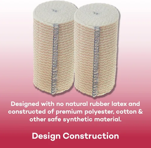 Vista 5 de Dealmed Vendaje elástico de 4 pulgadas con cierre automático – 2 vendajes elásticos, vendaje de compresión estirado de 5 yardas, producto de cuidado