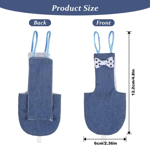 Vista 4 de Pañales para pájaros, pañales lavables para pájaros, traje de vuelo reutilizable con interior impermeable para pájaros de mascotas, lindos pañales