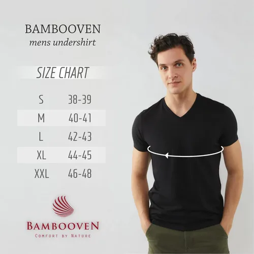 Vista 7 de BAMBOOVEN Camisetas para hombre de rayón hechas de bambú, ajuste moderno, camiseta interior que absorbe la humedad, cuello redondo, camisetas