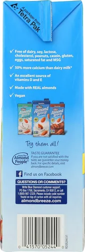 Vista 5 de Blue Diamond Almond Breeze Original, 64 onzas (paquete de 4)