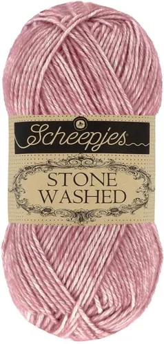 Vista 8 de Scheepjes, hilo lavado a la piedra, 807 Jaspe Rojo