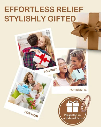 Vista 9 de Feraco Pulseras de cobre para mujer, 2 pulseras magnéticas ultra resistentes con 3500 imanes Gauss, ajustables con herramienta de tamaño, 99.99%